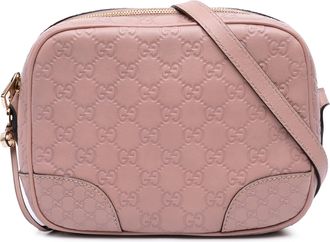 Gucci Pre-owned Womens Guccissima Bree Crossbody - Rose Gold Leather - One Size