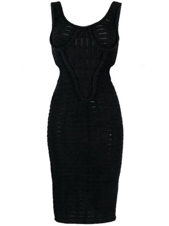 Genny cut-out detail bodycon dress - Black