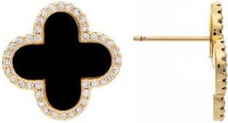 Rivka Friedman Clover Stud Earrings in 18K Gold Clad at Nordstrom Rack