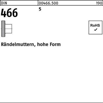 OEM Tuerca Moleteada Din 466 Forma Alta M6 5 50 Unidades