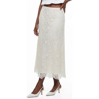 By Design Antonia Lace Midi Skirt in Antique White at Nordstrom Rack, Size X-Small