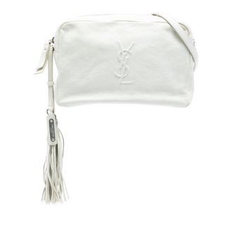 Saint Laurent Pre-owned Womens Small Lambskin Monogram Lou Camera Bag - White Leather - One Size