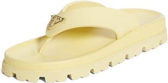 Prada Lug Sole Flip Flop in Polline at Nordstrom, Size 11Us