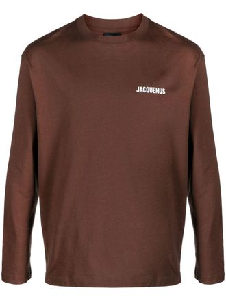 Jacquemus Le T-shirt Manches Longues top - unisex - Organic Cotton - S - Brown