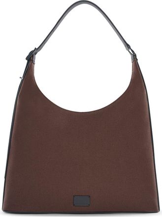 Behno Danny Flatiron Canvas Shoulder Bag in Cacao/Black at Nordstrom