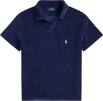 Ralph Lauren Tops, Heren, Blauw, L, Katoen, Terry Polo