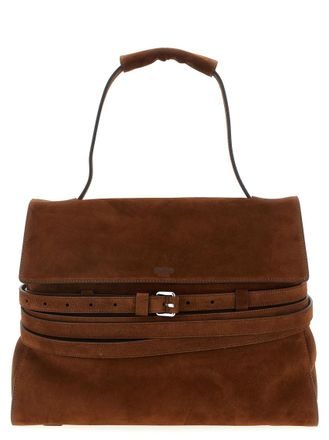 Moschino Brown Tie Me Shoulder Bag