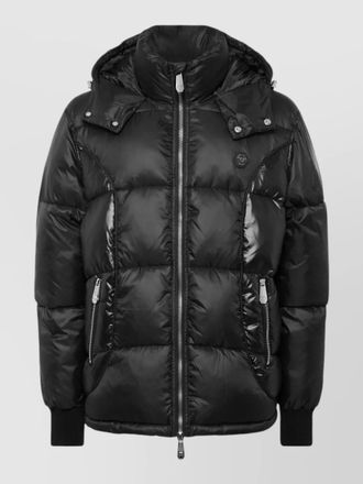 Philipp Plein hooded quilted coat adjustable hem