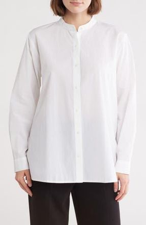 Eileen Fisher Organic Coton Shirt in White at Nordstrom Rack, Size X-Large