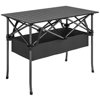 OUTSUNNY Mesa de camping 93x55x68 cm negro