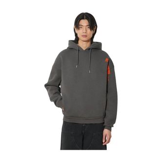 Alpha Industries Hombre, Sudaderas, Gris, Talla: L