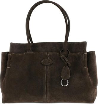 Tod's Medium Shopping Bag In Suede