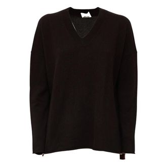 Allude V-hals Gebreide Kleding - Dames - Truien - Bruin - Maat: L