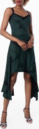 Burberry Asymmetrical Hem Jacquard Maxi Dress, Brand Size 10 ( US Size 8 )