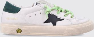 Golden Goose Sneaker May da bambino in pelle con logo applicato ed effetto used