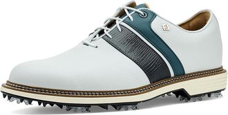 FootJoy Premiere Series - Packard Mens Shoes White/Pagaent Blue/Denim : 9.5 3E - Extra Wide, Leather