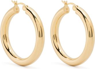 Tom Wood Hoop Earrings - Mens - Gold Plated Sterling Silver
