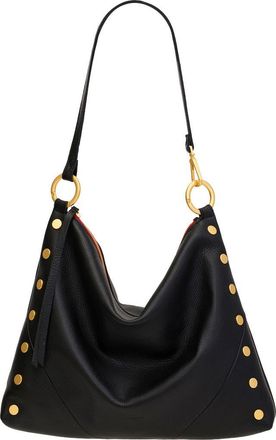 Hammitt Kyle Large Shoulder Bag in Black/brushed Gold Red Zip at Nordstrom