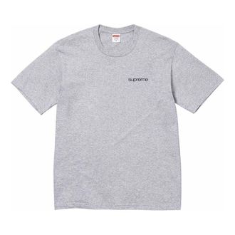 SUPREME NYC Logo T-Shirt Grey Black SUP-FW23-256