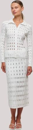 SIMKHAI Ellsworth Knit Cardigan In Ivory
