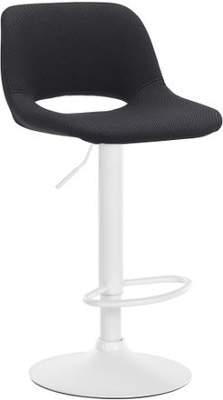 Clp Clp - Taburete De Bar Camden En Tela Negro Metal Blanco Mate