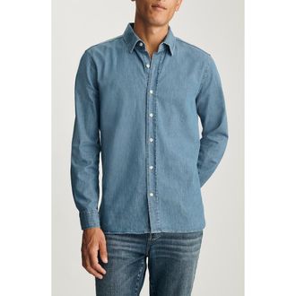 Mavi Stretch Denim Button-Up Shirt in Light Blue at Nordstrom, Size Xx-Large