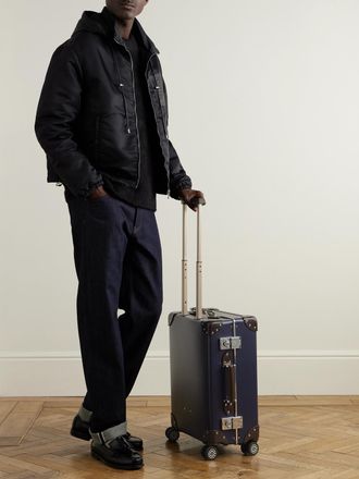 Globe-Trotter Metropolis Leather-Trimmed Vulcanised Fibreboard Carry-On Suitcase