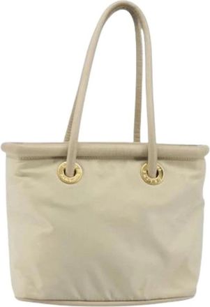 Celine Pre-owned Nylon Tote Bag - Dames - Vintage Shopper - Beige - ONE Size - Nylon - Vintage