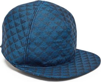 Emporio Armani 2000s honkbalpet met monogram - Blauw