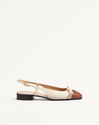 Valentino Garavani Valet Du Roi Kid Slingback Ballerina 25Mmm Wo