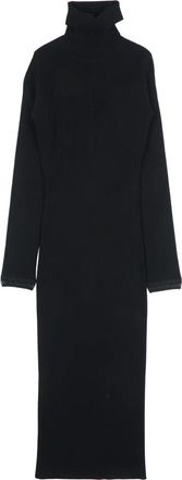 Elisabetta Franchi Knitted Dresses, female, Black, Size: M Maxi Dresses