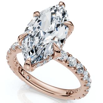 Pompeii3 Certified 4Ct Viviana Marquise Diamond Engagement Ring 14k Gold or Platinum