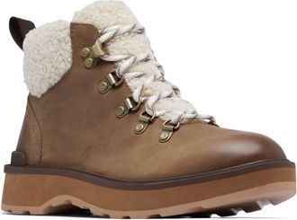 Sorel Womens Hi-Line Hiker Cozy Boots In Umber/tawny Buff