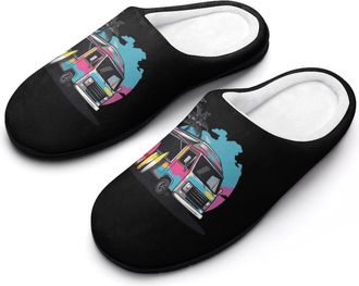 Generic Colorful Truck And Surfboard Mens Slippers Comfortable And Non-slip Cotton Slipper Shoe for House