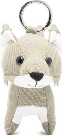 Maison Kitsun&eacute; Fox Bag Charm - Heren - Sleutelhangers & Tashangers - Beige - ONE Size - Katoen - Accessoires