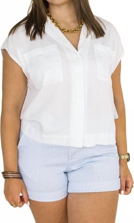Dear John Denim Cruz Button Up Top In White