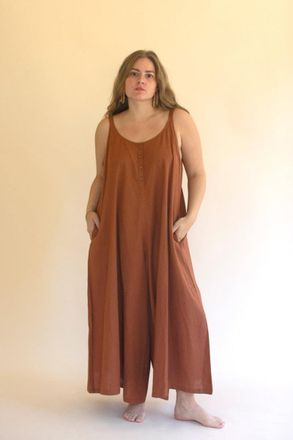 Kalalou Ajustable Strap Flowy Jumper With Button Detail