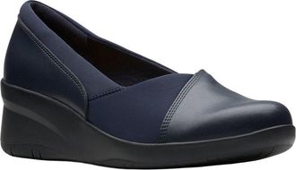 Clarks Suttyn Walk Leather Wedge