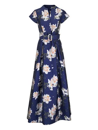 Sachin & Babi Marta floral belted maxi dress - Blue