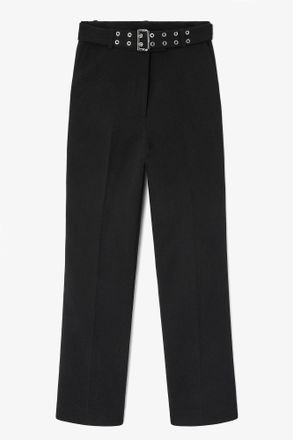 Ganni Black Belted Pants - Size 34