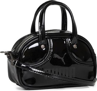 Puma Womens 1976 Micro 1 L Handbag Black Recycled Polyurethane Handbags Hand Bags
