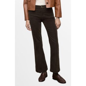 Mango Bootcut Corduroy Pants in Chocolate at Nordstrom, Size 18