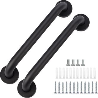 OEM Barra De Apoyo Para Ba&ntilde;o, Paquete De 2 Barras De Seguridad De 30 Cm, Barra De Apoyo De Acero Inoxidable Negro Aceitado Para Ba&ntilde;era, Inodoro, Cocina, D