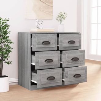 Berkfield Home Sideboard Grey Sonoma 70x35.5x67.5 cm Engineered Wood