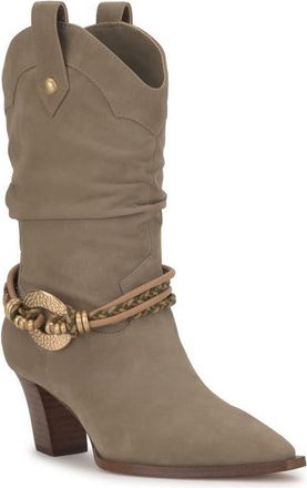 Jessica Simpson Hanie Western Boot in Light Grey at Nordstrom, Size 5.5