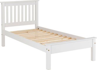 Seconique MONACO 3 SINGLE LOW END BED - WHITE - SECONIQUE | TJ Hughes