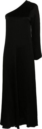 Forte_Forte one-shoulder crinkled maxi dress - women - Acetate/Viscose - I - Black