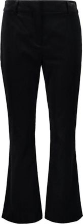 Cedric Charlier Fluwelen Broek - Dames - Wijde Broeken - Zwart - XS - Katoen - Broeken