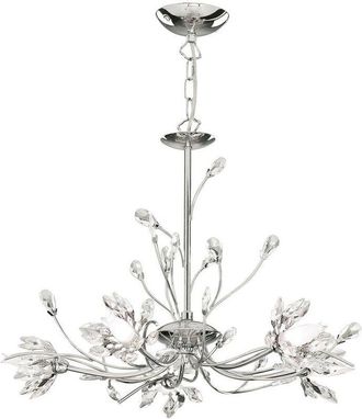 Searchlight Searchlight Hibiscus 5 Light Ceiling, Chrome, Clear Glass