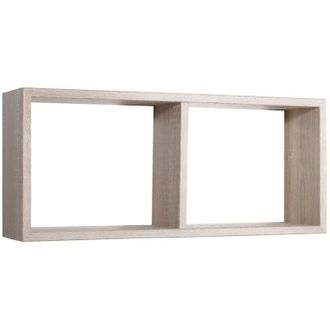 OEM Estante Rectangular De Pared 2 Compartimentos Mod. Morgana Roble Sagerau